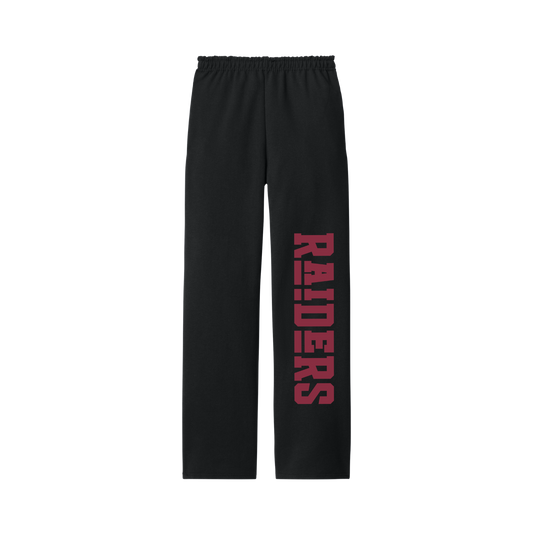 Black Open Bottom Pant with Pockets Cardinal Raiders Logo (Copy)